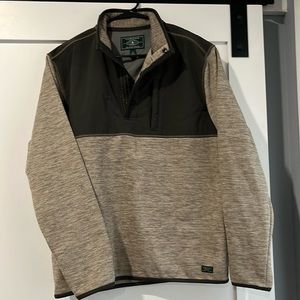 G.H. BASS & CO. Men’s large 1/4 zip collar shirt,chest zip pocket, fleece lined